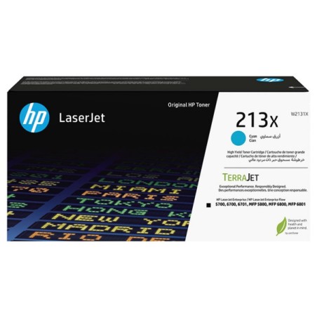 ✅ HP toner 213X Cyan (W2131X) couleur cyan en stock