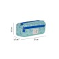 Trousse rectangulaire Milan Collection 460 - 2 compartiments zippés - Vert/Bleu