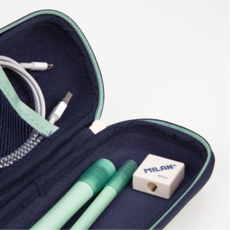 Trousse ovale semi-rigide Milan Collection 430 - Compartiment intérieur en filet - Tissu résistant aux déchirures - Vert