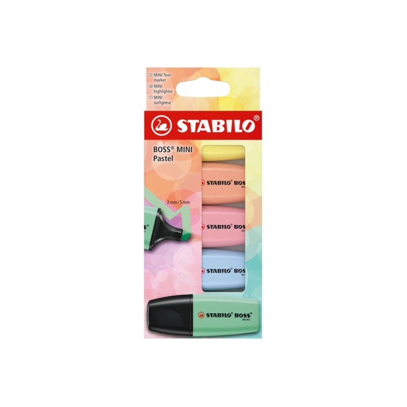 Marqueur fluorescent mini pastel vert Stabilo Boss
