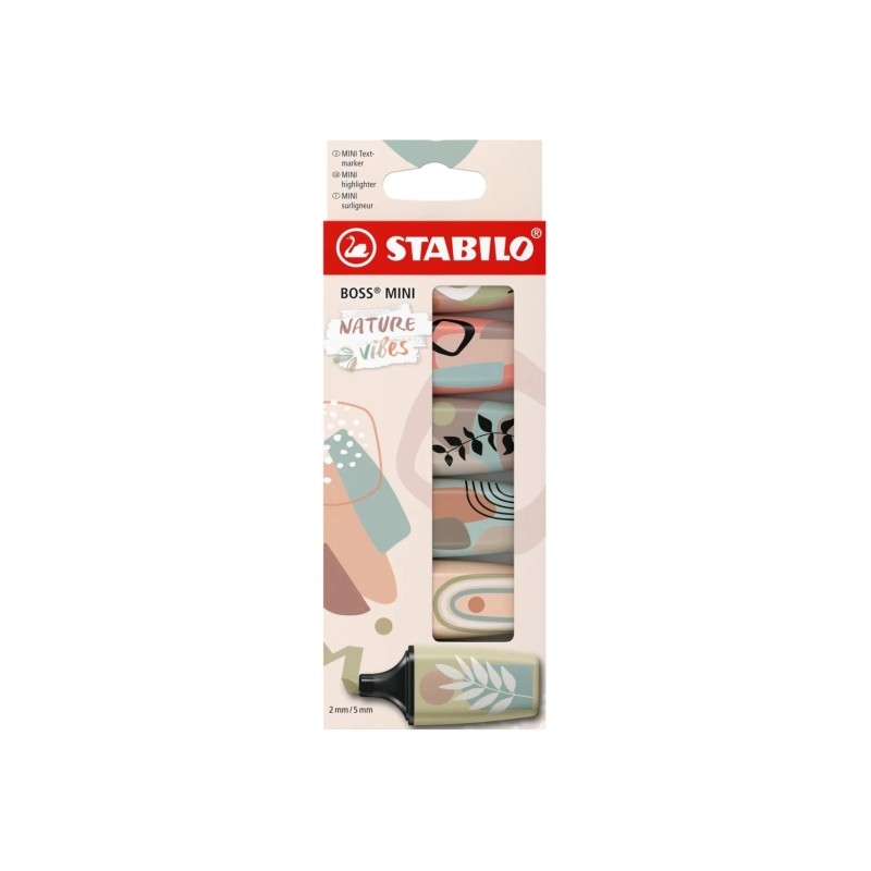 Marqueurs fluorescents mini Stabilo Boss Naturevibes 2-5 mm x6