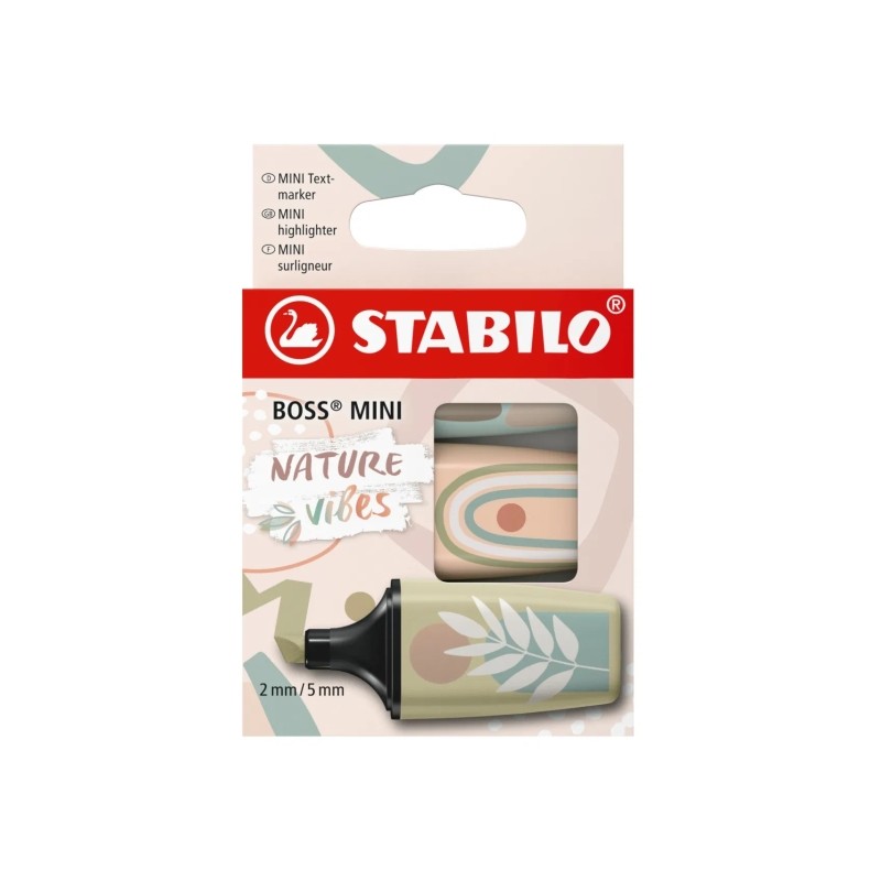 Marqueurs fluorescents Stabilo Boss Mini Naturevibes x3