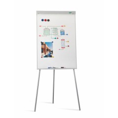 ✅ Faibo Tableau Noir/Chevalet Métal 700x1020mm - Surface Magnétique - Plateau pour Marqueurs - Couleur Blanc c en stock