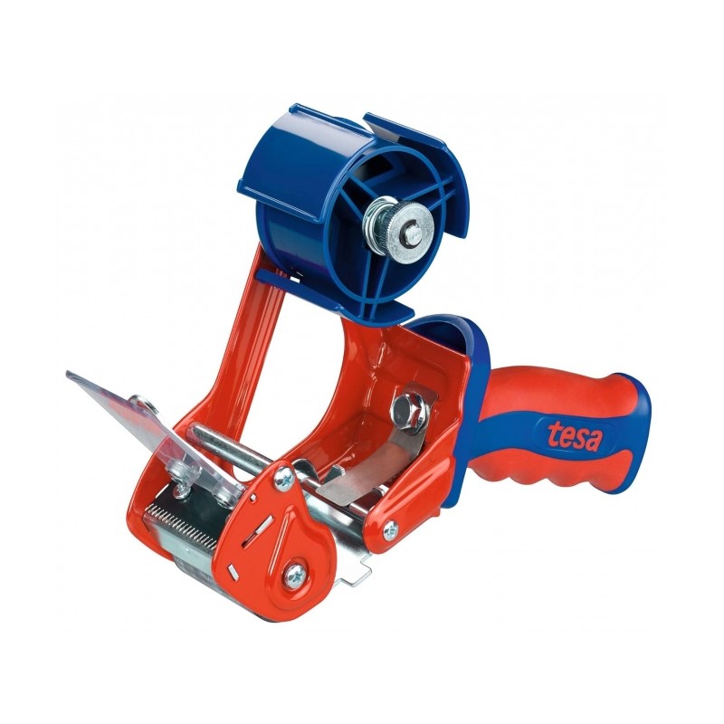 Tesa 6400 Comfort Sealer pour rouleaux jusqu'à 50 mm - Système de lame protégée - Tension réglable manuellement - Couleur