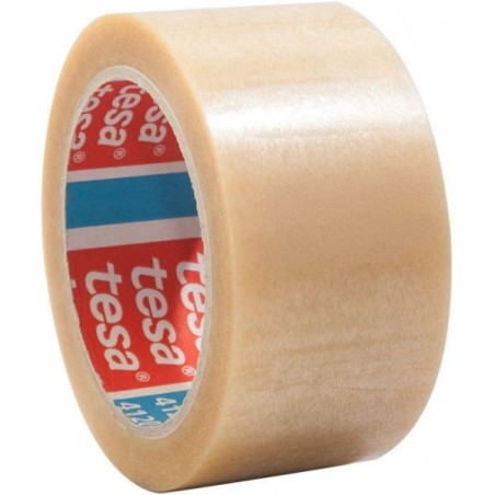 ✅ LOT de 6 Tesa 4120 Joint d'emballage standard 50 mm x 66 mètres – En PVC – Adhésif en caoutchouc naturel en stock