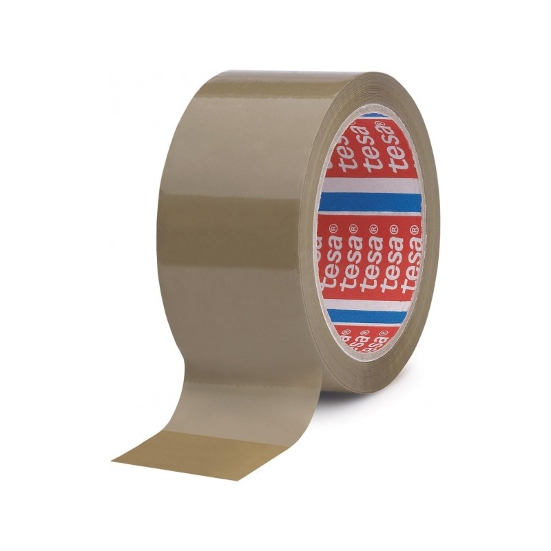 LOT de 6 Tesa 4089 Joint d'emballage 50 mm x 66 mètres – Fabriqué en polypropylène – Adhésif en caoutchouc naturel – Couleur