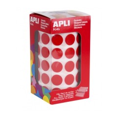 ✅ Apli Rouleau de Gomets Ronds Ø 15mm - Adhésif Permanent - 2 832 Gomets - Adhésif à Base d'Eau - Sans Solva en stock