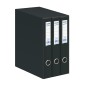 Dohe Oficolor Module de 3 Classeurs avec Rado - Dos étroit - Format Folio - Carton Ligné - Coloris Noir