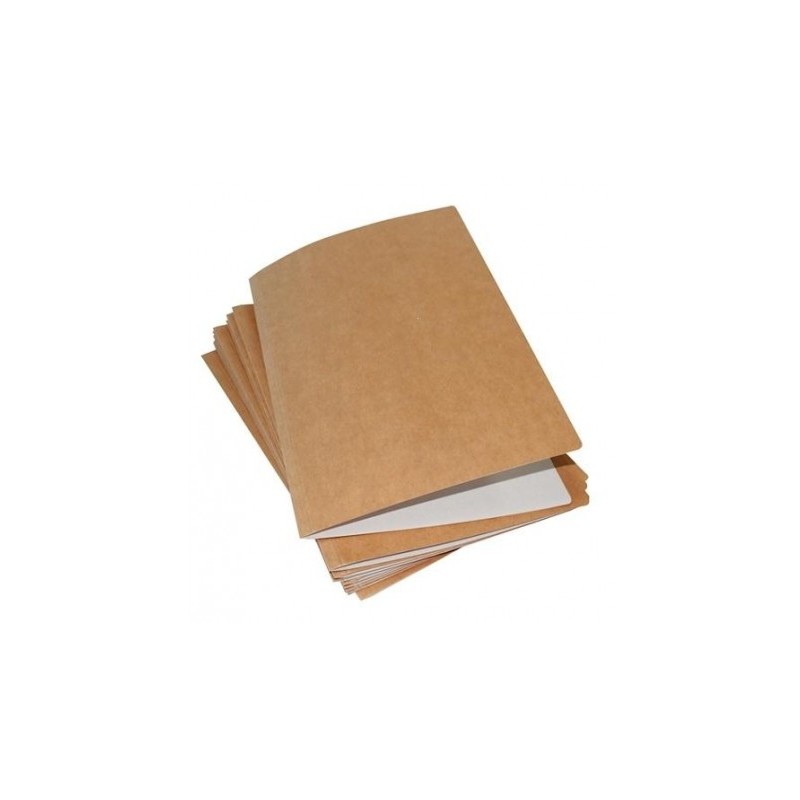 Mariola Pack de 50 sous-dossiers Kraft - Blanc 240gr - Format Folio - Fente de Fixation - Coloris Marron/Blanc