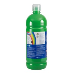 ✅ LOT de 6 Flacon Milan Tempera 1000ml - Bouchon Distributeur - Séchage Rapide - Miscible - Couleur Vert Clair en stock