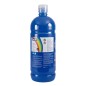 LOT de 6 Flacon Milan Tempera 1000 ml - Bouchon distributeur - Séchage rapide - Miscible - Couleur Bleu Cyan
