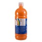 LOT de 6 Flacon Milan Tempera 1000ml - Bouchon Distributeur - Séchage Rapide - Miscible - Couleur Orange