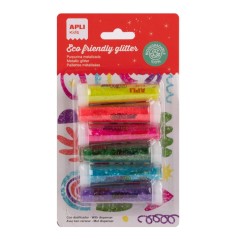 Paillettes colorées tubes biodégradables enfants