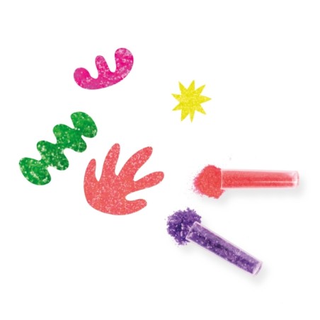 Paillettes biodégradables fluorescentes 6x6g - Apli - Papeterie

