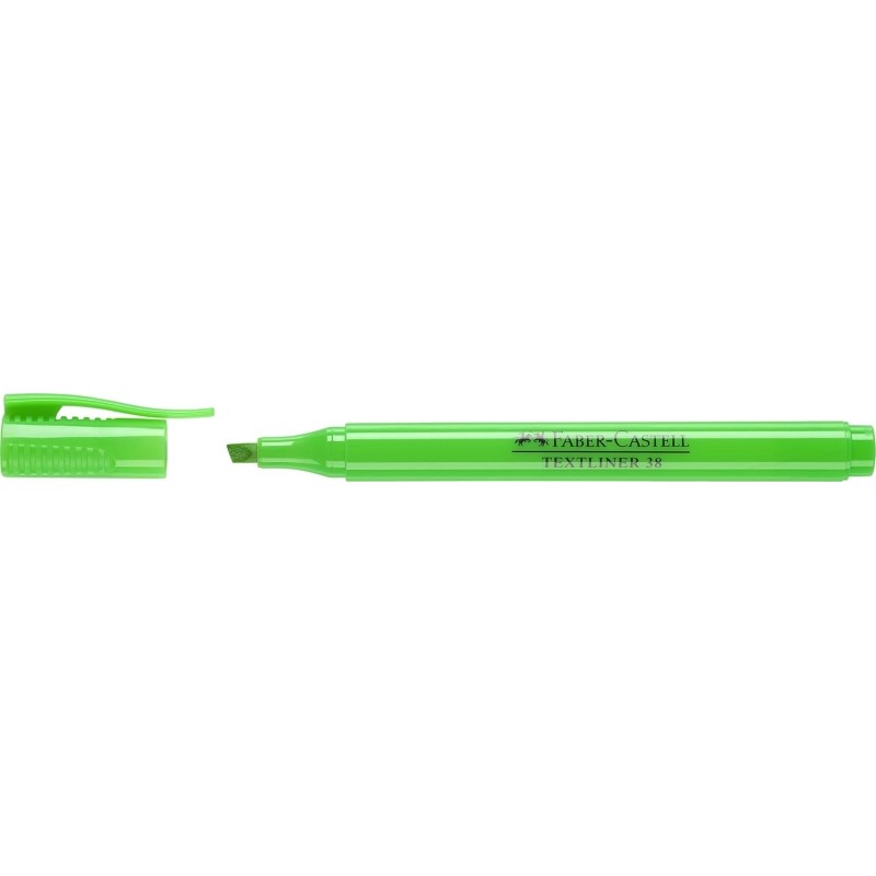Marqueur fluorescent vert Faber-Castell Textliner 38 x10