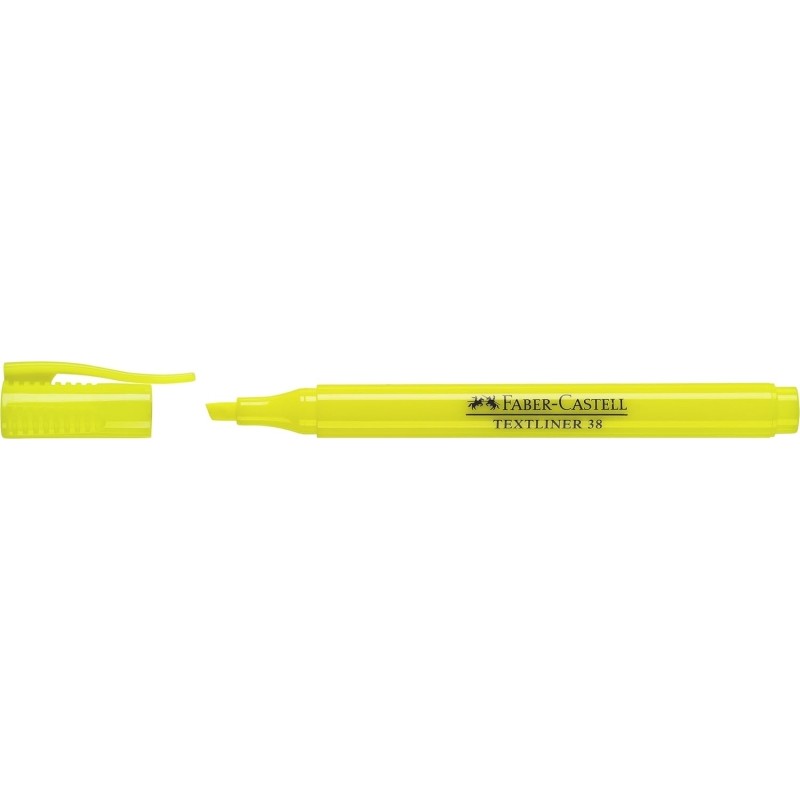 Marqueur fluorescent jaune Faber-Castell Textliner 38 x10 Marqueur fluorescent jaune Faber-Castell Textliner 38 x10