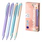 Stylo bille rétractable Erichkrause Bloom Pastel x12 - bleu 0,5 mm

