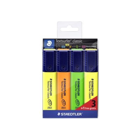 Blister marqueurs surligneurs Staedtler colorés