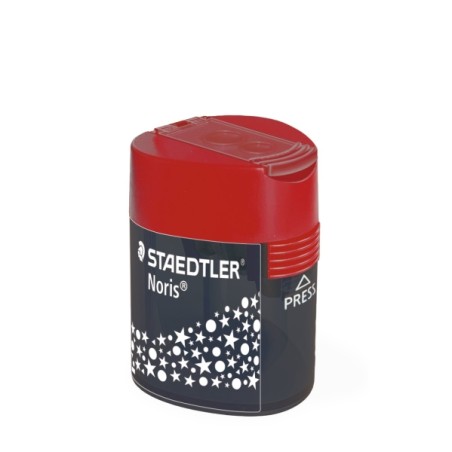 ✅ LOT de 10 Taille-crayon Staedtler 512 F à 2 trous avec réservoir – Pour crayons de 8,2 mm et 10,2 mm – R en stock