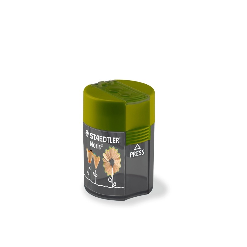 Taille-crayon 2 trous avec réservoir Staedtler x10 vert