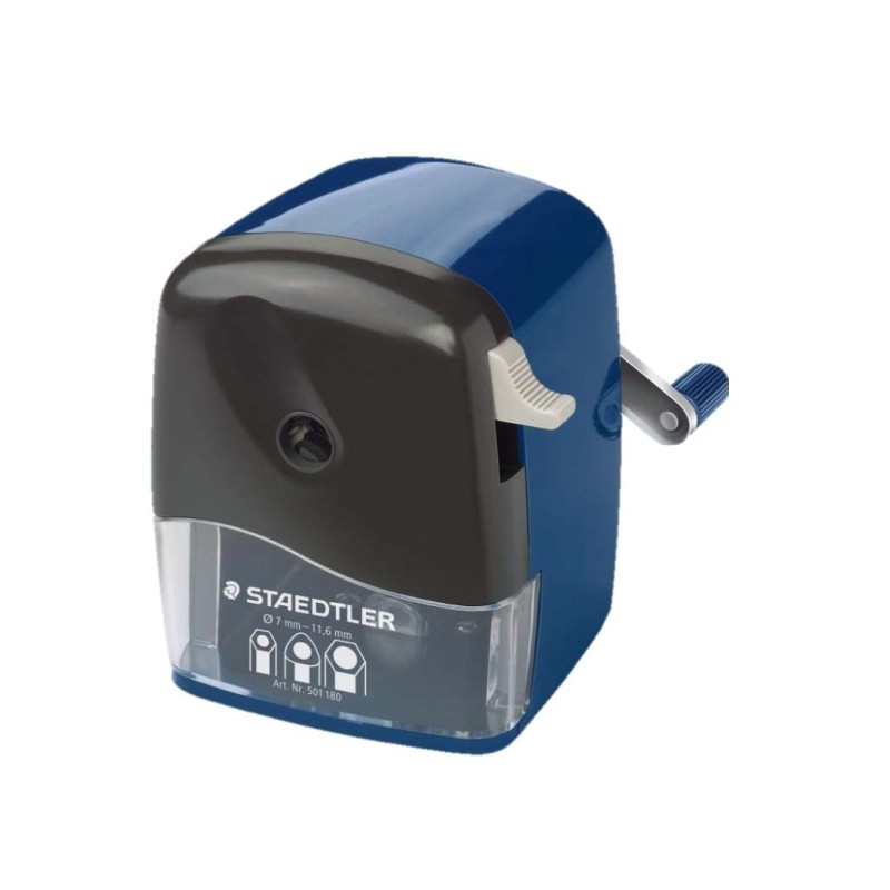 Taille-crayon à manivelle Staedtler Mars 501 - Bleu - Métal

