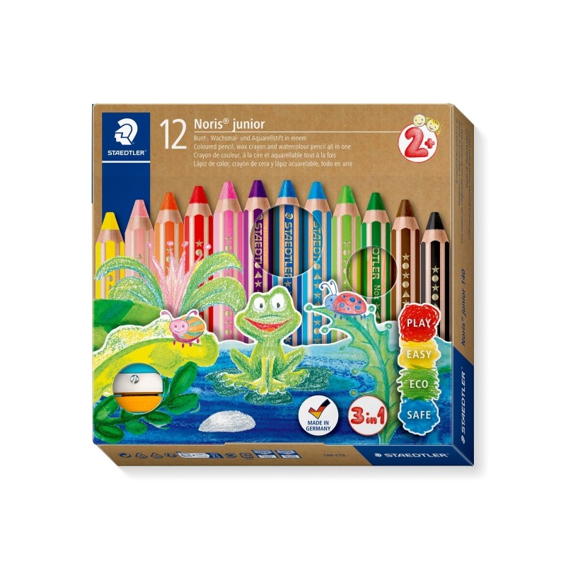 Crayons de couleur extra-épais Staedtler Noris Junior - lot de 12

