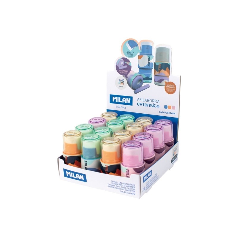 Taille-crayon avec gomme et rangement - Milan Extension The Fun

