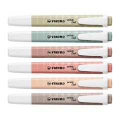 Marqueurs fluorescents Stabilo Swing Cool Naturecolors x6