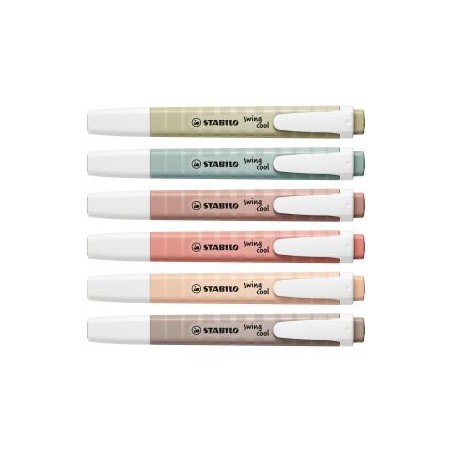 Marqueurs fluorescents Stabilo Swing Cool Naturecolors x6