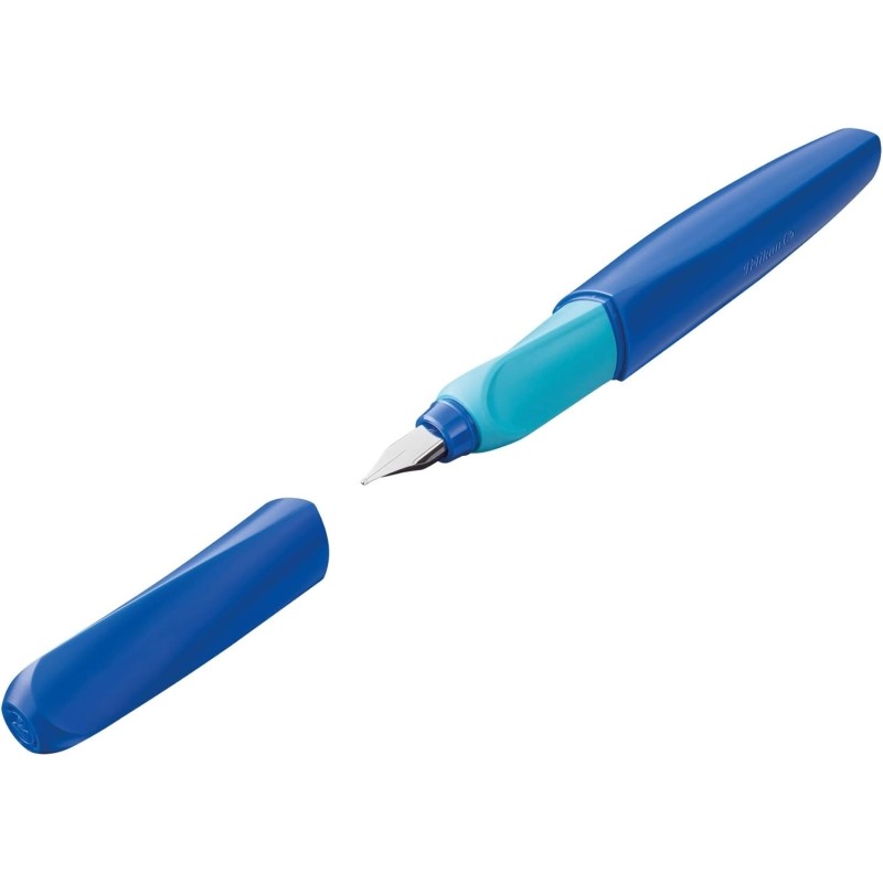 Stylo plume rechargeable Pelikan Twist - Bleu, pointe M acier