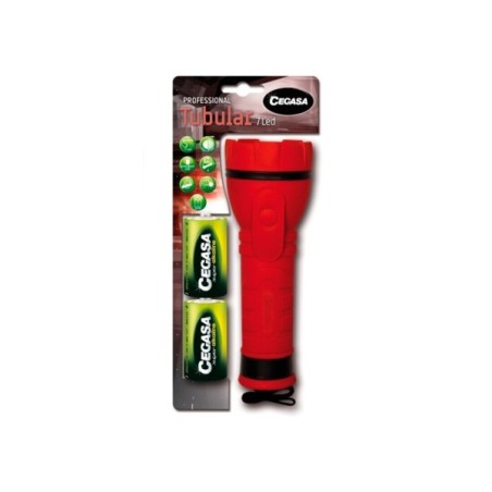 ✅ Lampe torche professionnelle Cegasa 7 LED - Corps en caoutchouc antidérapant - Résistante aux chocs et à l' en stock