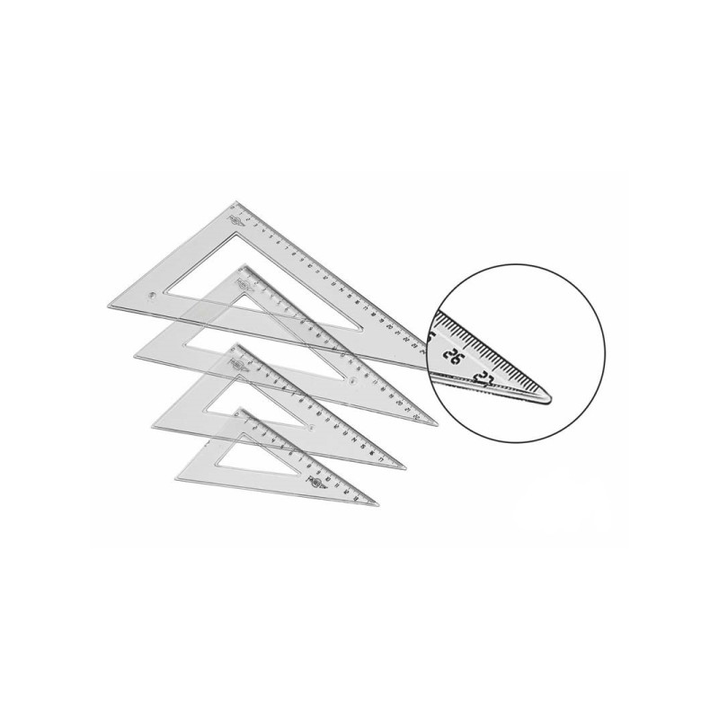 Règle Faibo 30 cm pour école supérieure - Biseautée et bordée pour encre - Transparente