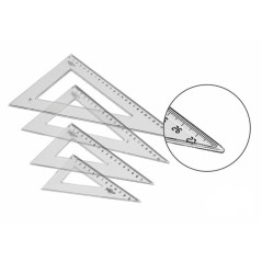 ✅ Règle Faibo 25 cm pour étudiants diplômés - Biseautée et bordée pour encre - Transparente couleur Transp en stock