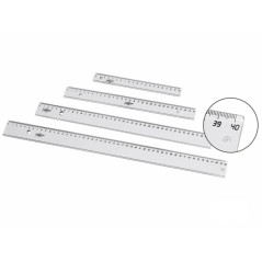 ✅ Règle Faibo 30 cm pour école supérieure - Bord biseauté et encré - Transparente couleur Transparent en stock