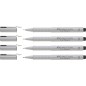 Marqueurs Faber-Castell Ecco Pigment 0,2-0,8 mm Noir - Lot de 4
