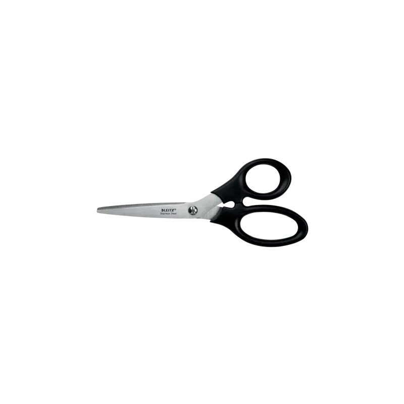 Ciseaux Leitz en acier inoxydable 18,5 cm - Poignée ergonomique - Noir