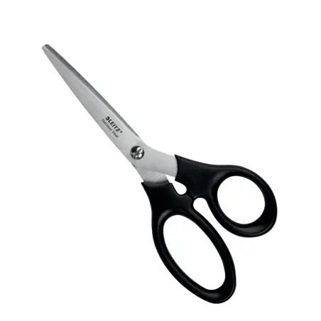 Ciseaux Leitz en acier inoxydable 18,5 cm - Poignée ergonomique - Noir