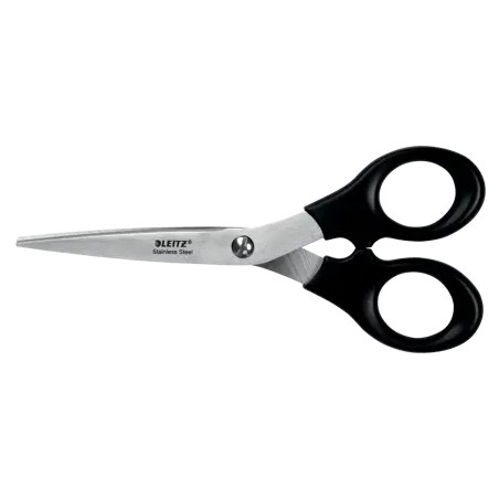 ✅ Ciseaux Leitz en acier inoxydable 16,5 cm – Idéal pour la maison, l'école et le bureau – Noir couleur No en stock