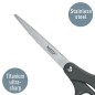 Ciseaux Leitz en acier inoxydable 20,5 cm - Revêtement titane - Poignée ergonomique - Gris