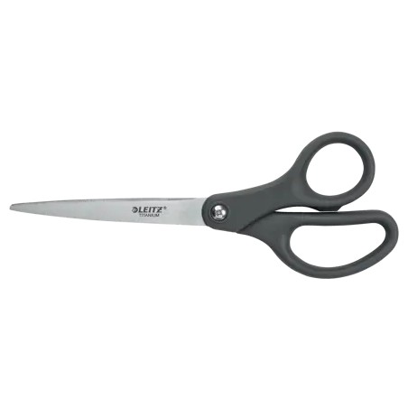 ✅ Ciseaux Leitz en acier inoxydable 18 cm - Revêtement titane - Poignée ergonomique - Gris couleur gris en stock