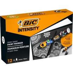 ✅ LOT de 12 Marqueur peinture Bic Intensity - Pointe moyenne - Encre à base d'eau - 98 % de matériaux recyclé en stock