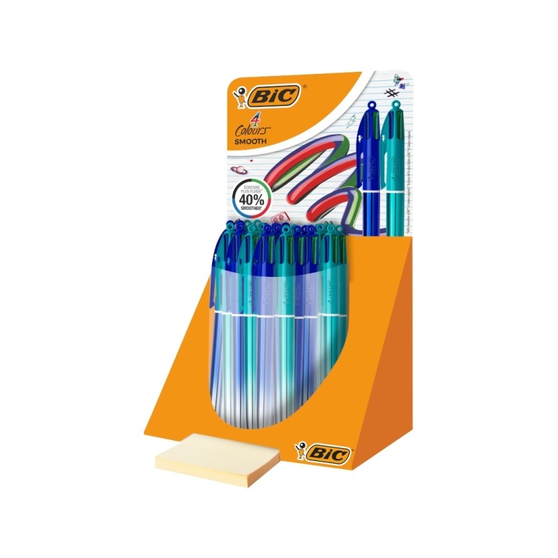 Stylos bille rétractables Bic 4 couleurs dégradées - 30 pcs

