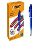 Stylo bille rétractable Bic 4 couleurs bleu dégradé - Lot de 12

