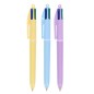Stylos bille rétractables Bic 4 couleurs pastel - Lot de 3