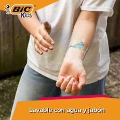 ✅ Pack de tatouages temporaires Bic Kids (3 tampons + 3 marqueurs + 10 pochoirs) - Encre testée dermatologiquem en stock