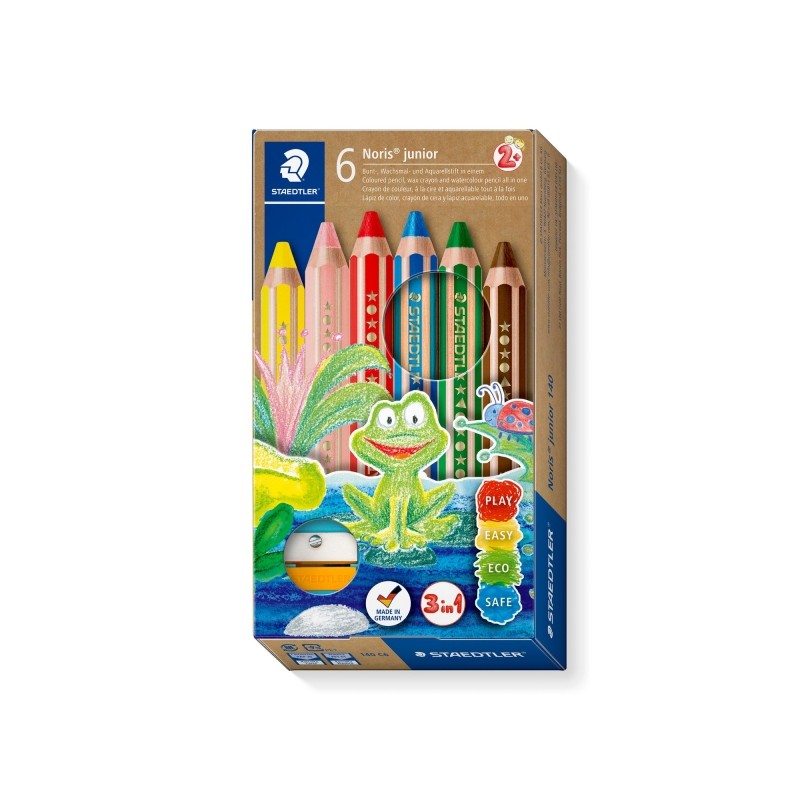 Crayons de couleur extra épais Staedtler Noris Junior 6 pcs - Papeterie

