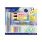 Coffret papeterie scolaire pastel Bismark - crayon, stylo, marqueurs

