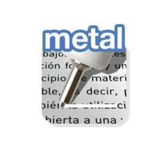 connecteur métallique embout plastique blanc