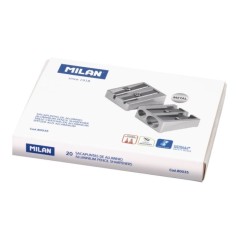Taille-crayon 2 trous Milan - Lot de 20 - Aluminium, lame en acier