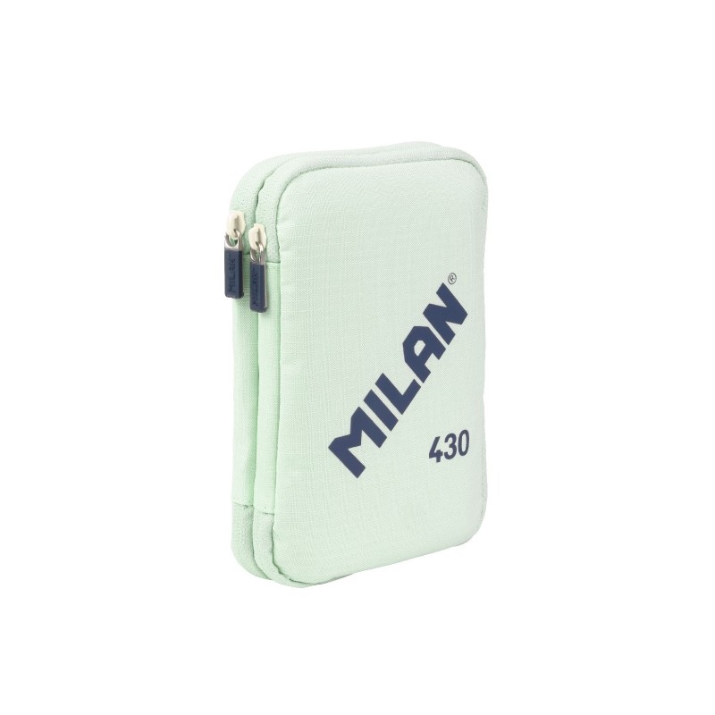 Trousse à crayons à deux niveaux Milan Collection 430 avec 2 gommes, un taille-crayon, un crayon, un stylo à bille P1 Touch